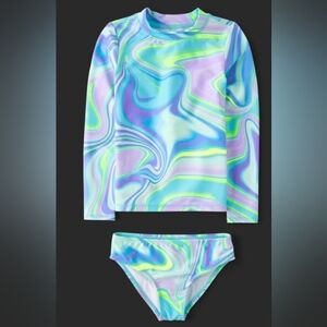 Kids Swim Set in Blue and Purple